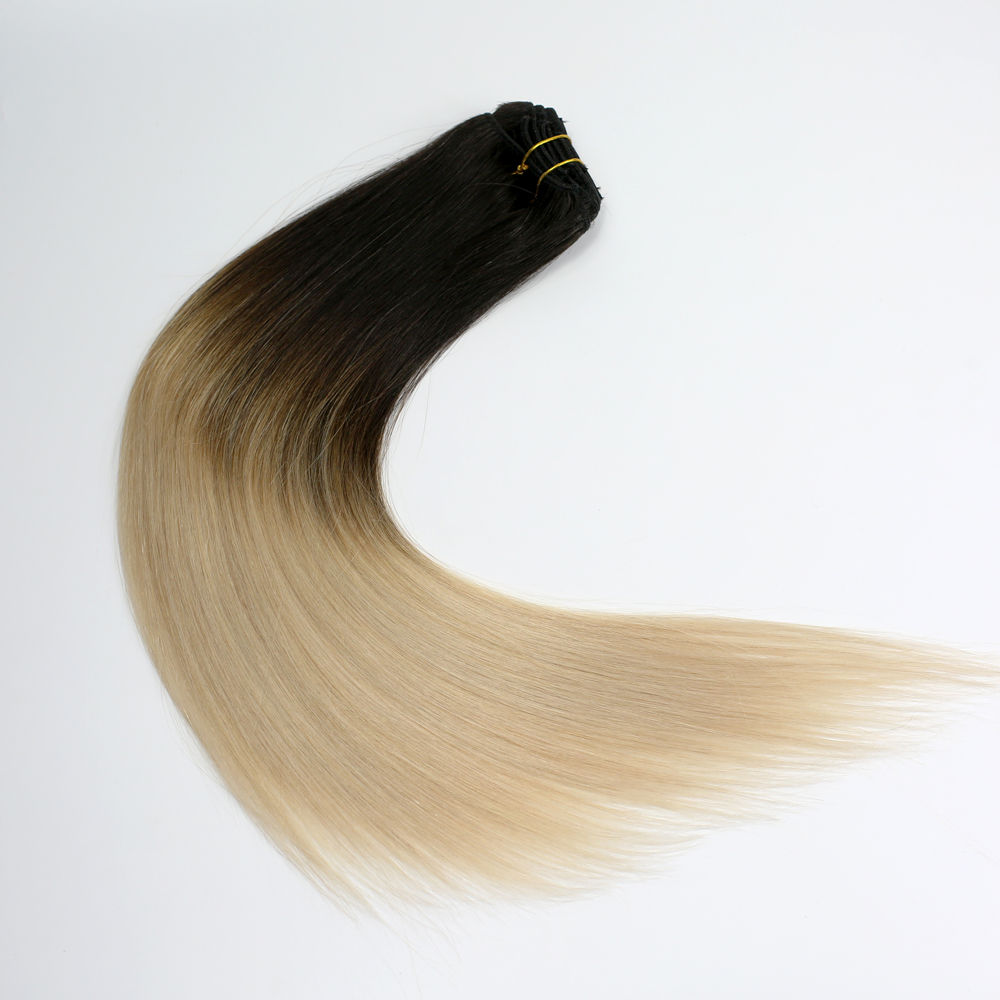 Super best quality  clip in hair extensions in human hair and cheap shipping fee YL155